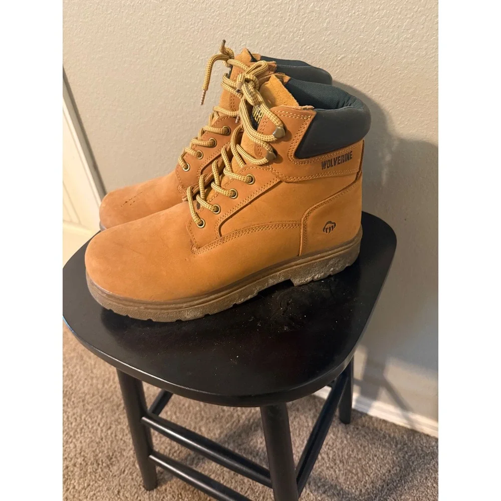Wolverine Mens W01038 Wheat Leather Lace Up Ankle Work Boots Wide 12W